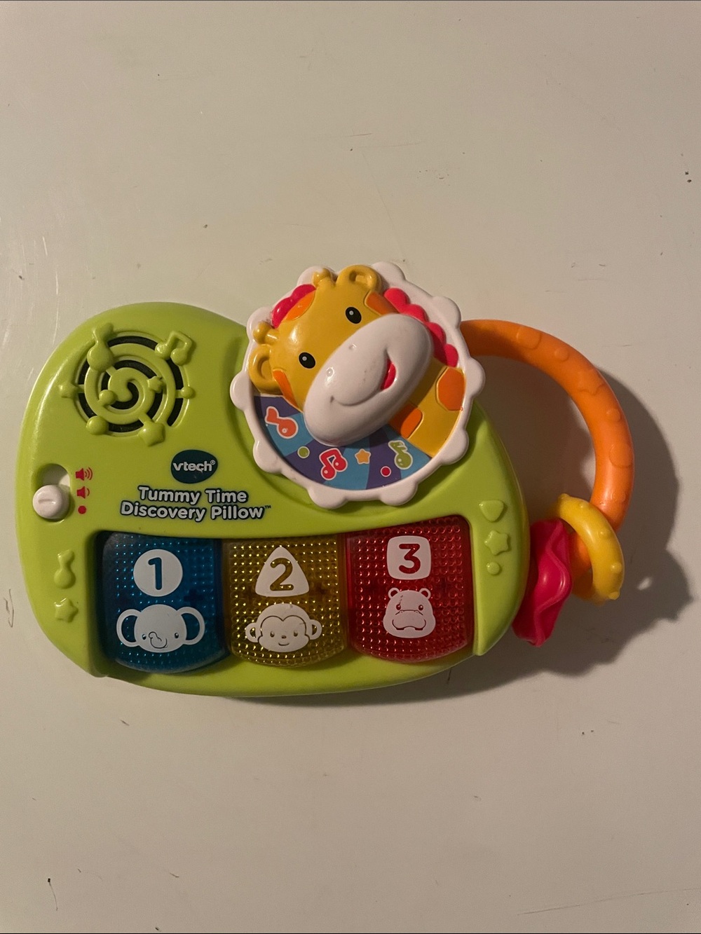 VTech Tummy Time Discovery Pillow Musical Toy Lion Giraffe Monkey 123 WORKS